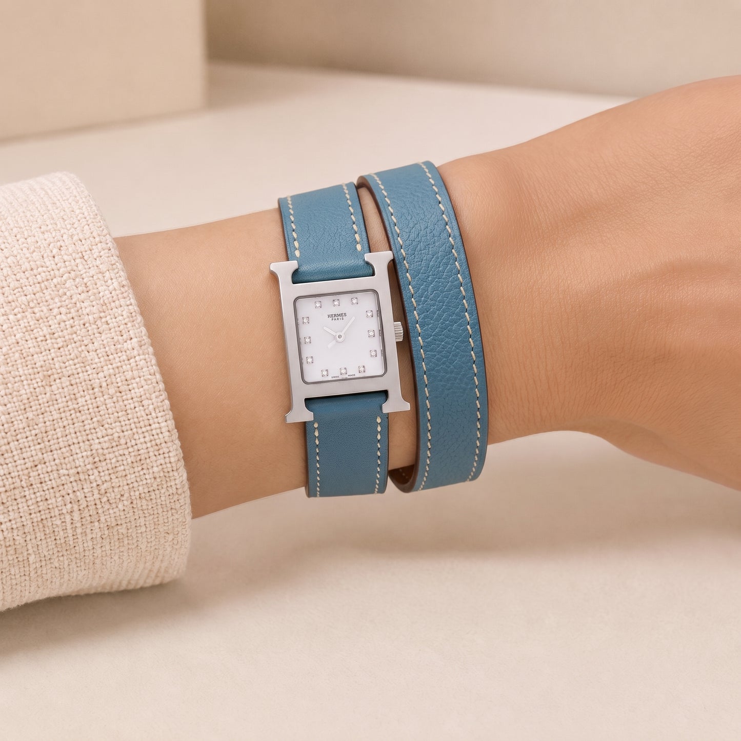 Hermès Heure H HH1.210 diamonds watch