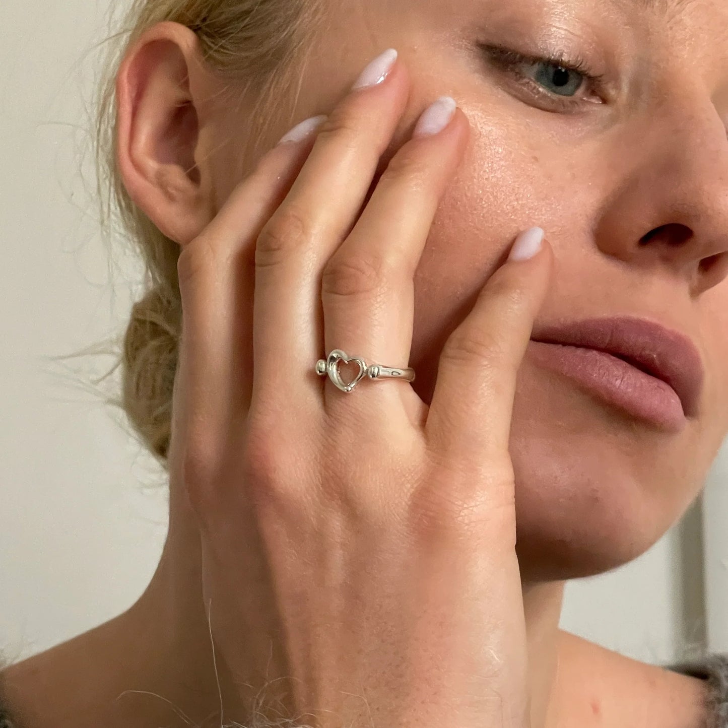 Tiffany & Co Open Heart Elsa Peretti ring SIZE 48,5