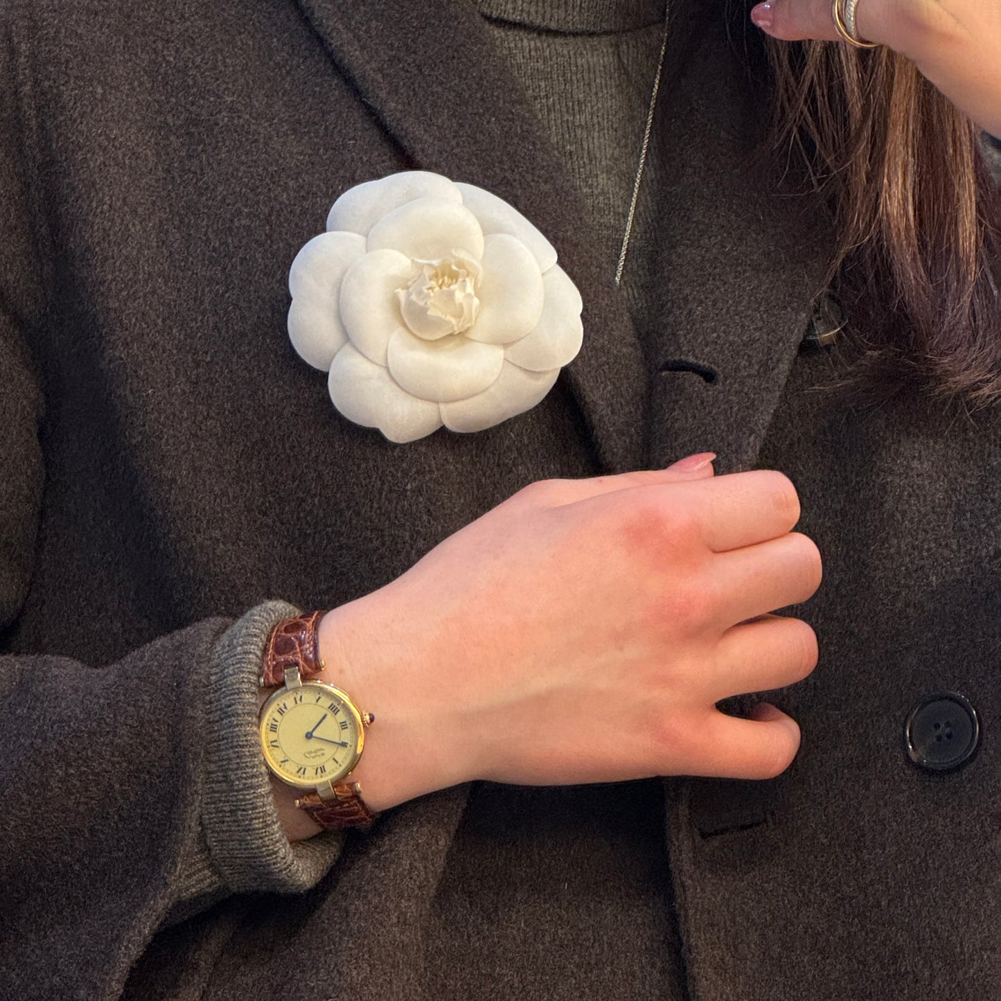 Chanel Camelia brooch