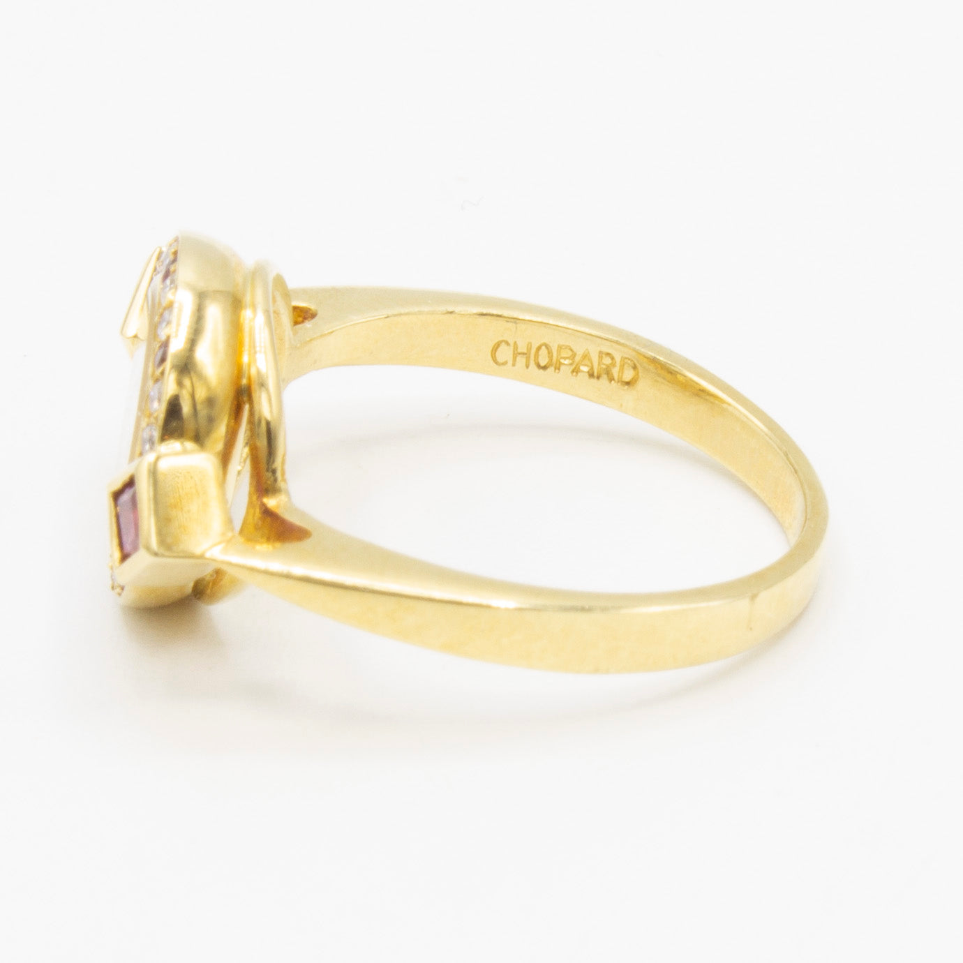 Chopard Happy Diamonds ruby ring SIZE 52