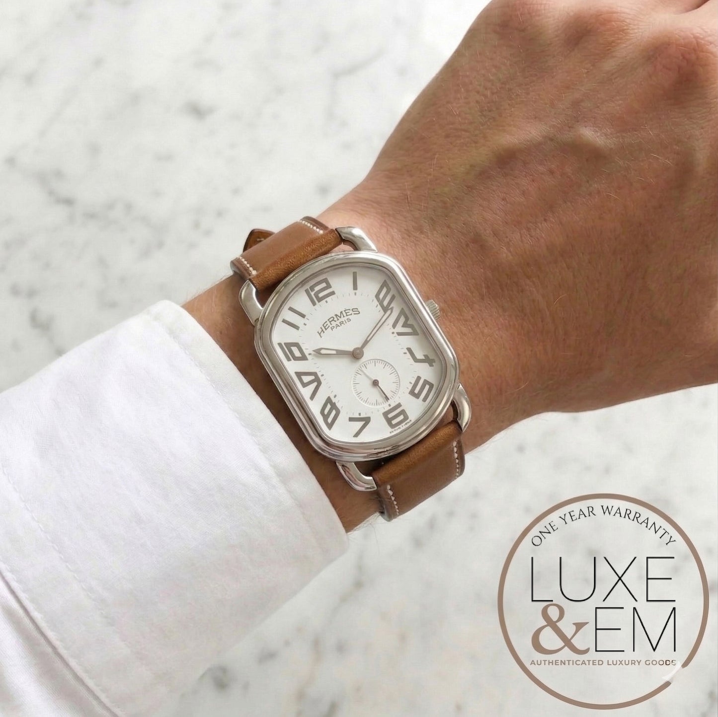 Hermès Rallye RA1.810 watch - bracelet barenia