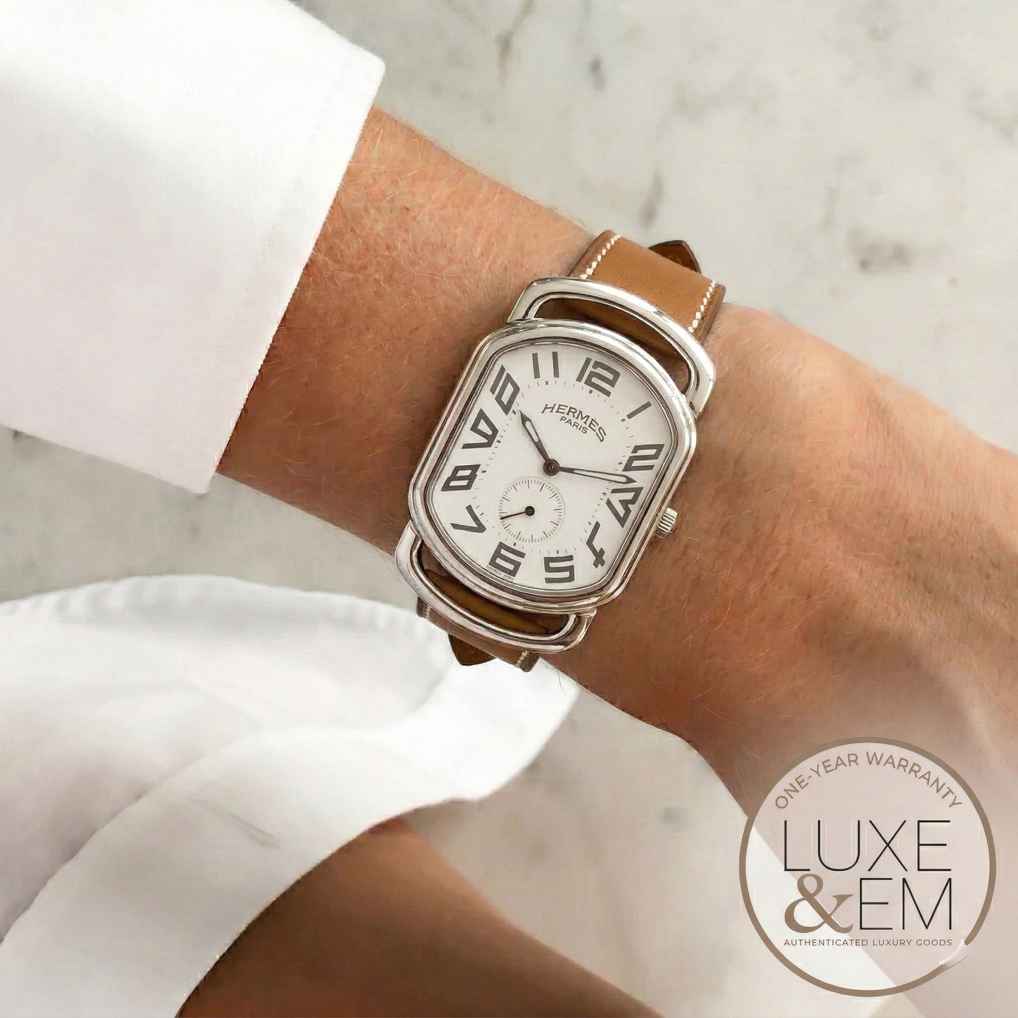 Hermès Rallye RA1.810 watch - bracelet barenia