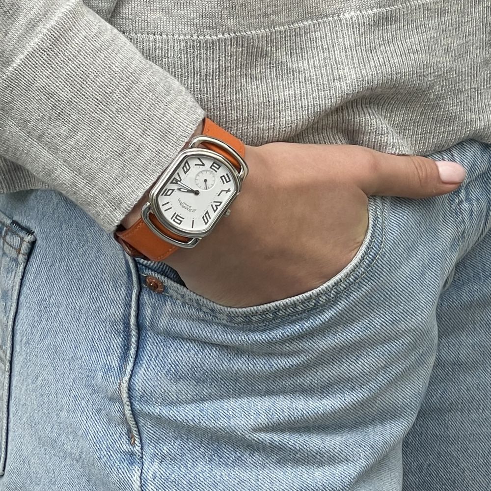 Hermès Rallye RA1.810 watch bracelet orange