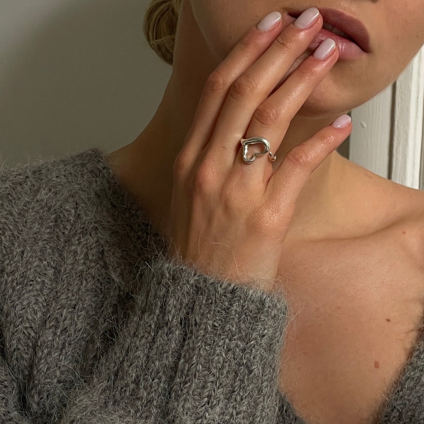 Tiffany & Co Open Heart ring SIZE 50,5