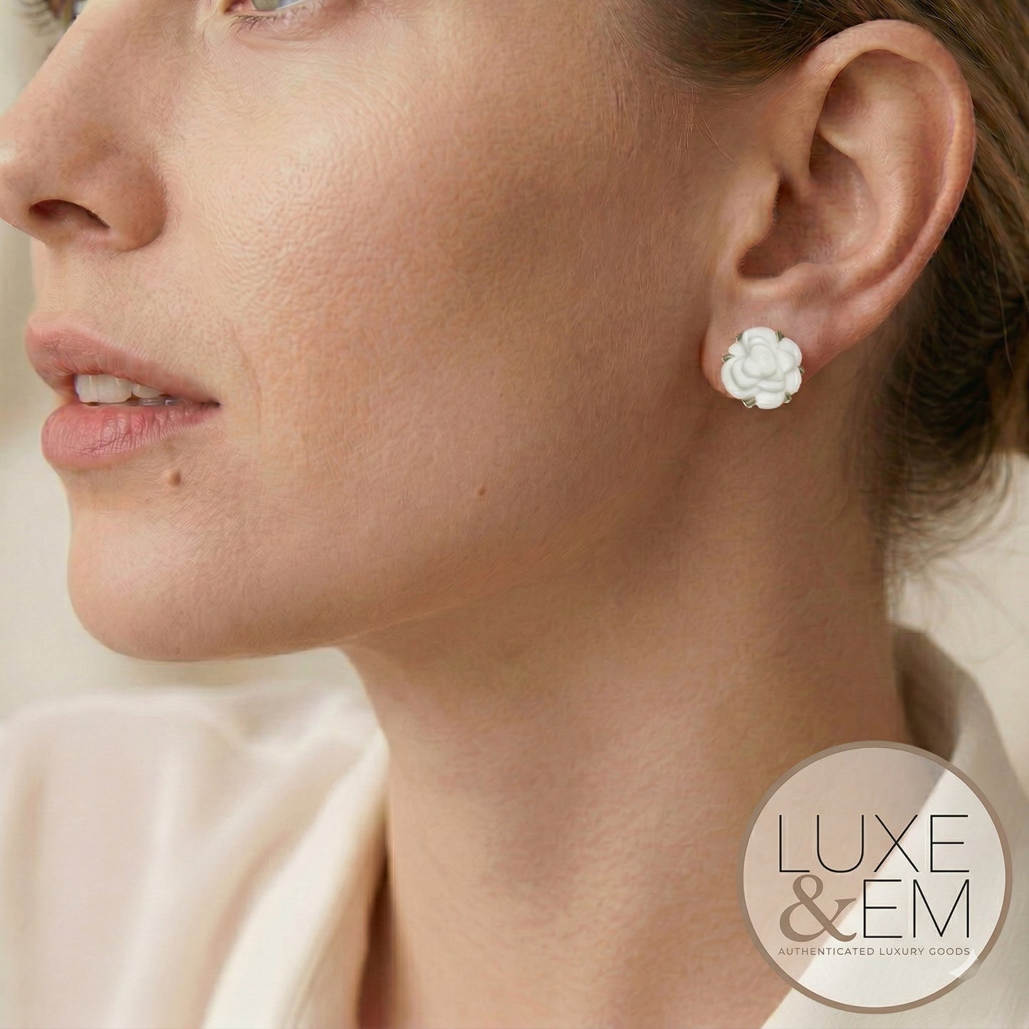 Chanel Camelia earrings