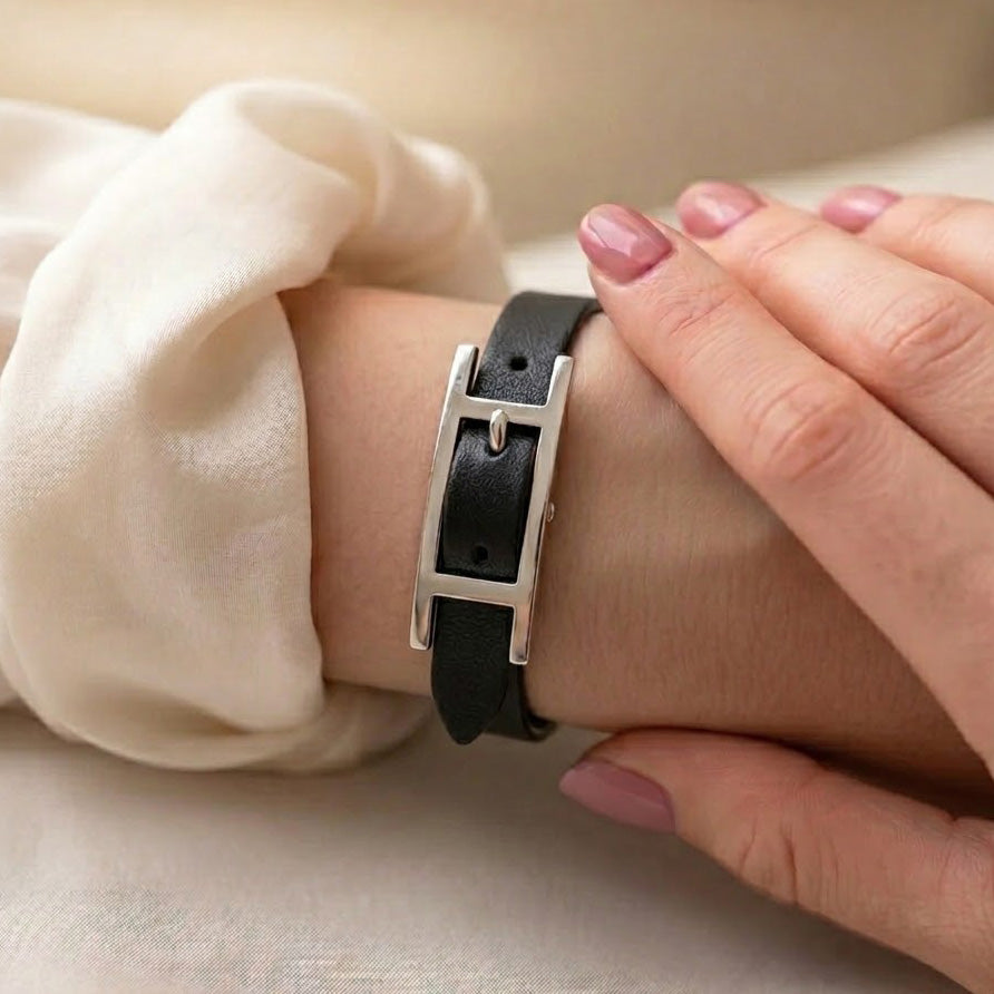 Hermès Hapi 1 black bracelet