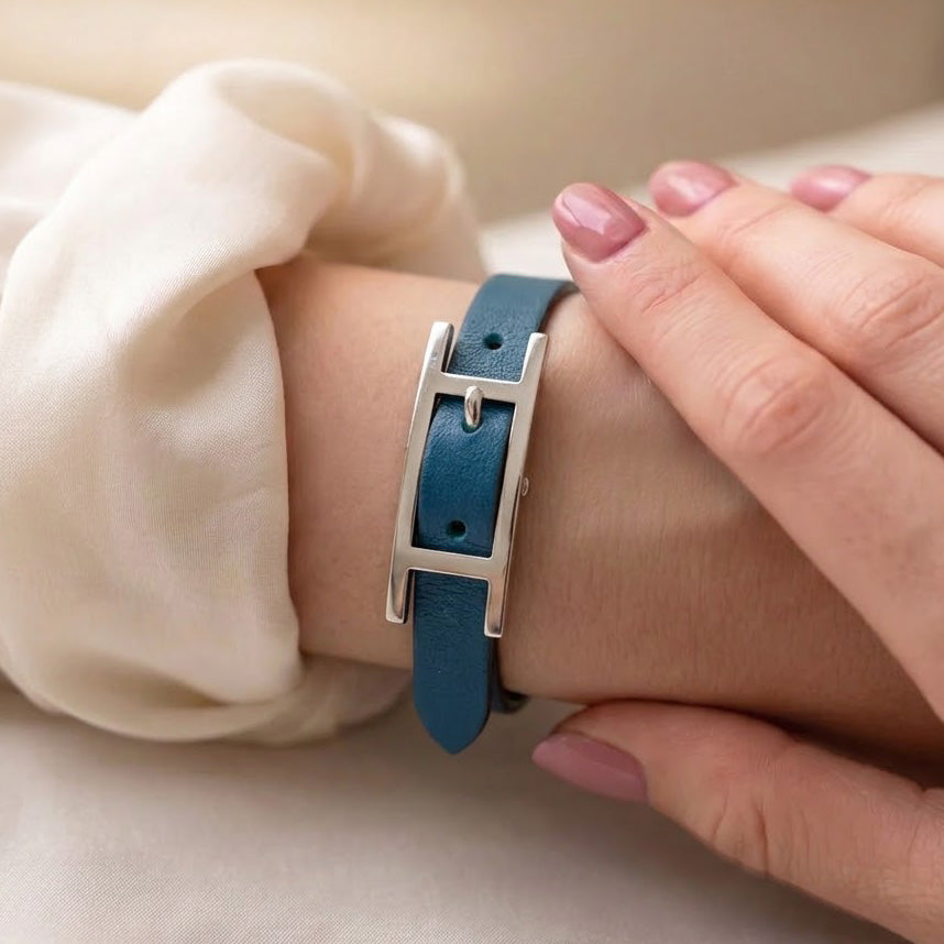 Hermès Hapi 1 bracelet blue