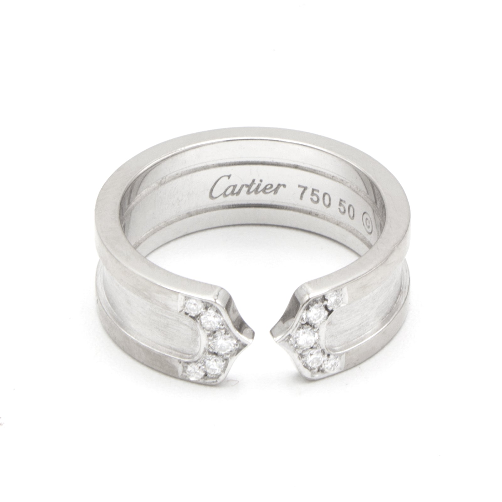 Cartier Platinum and Diamond C de Cartier Wedding Band Size 4/47 - Yoogi's  Closet