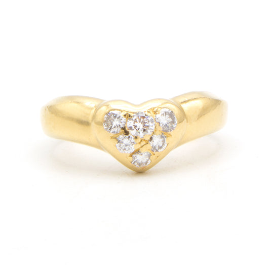 Tiffany & Co "Heart" 18K ring SIZE 45