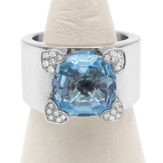 Chopard blue topaz ring SIZE 53