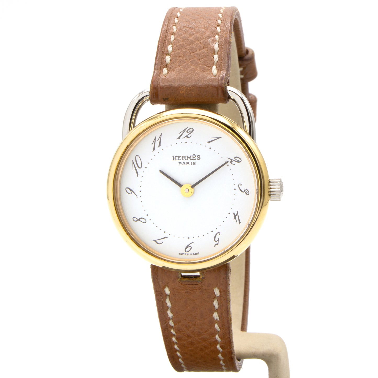 Hermès Arceau 25mm watch epsom gold