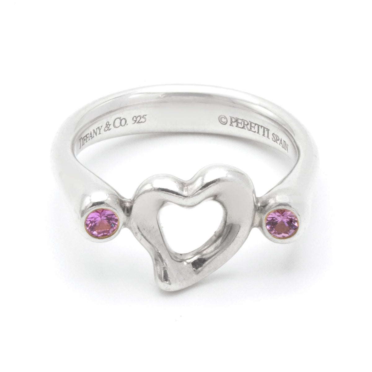 Tiffany & Co Open Heart sapphire ring