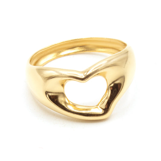 Tiffany & Co Elsa Peretti curved heart ring SIZE 50
