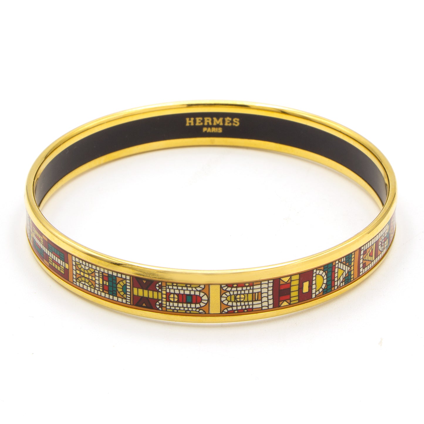 Hermès enamel bracelet mosaïque