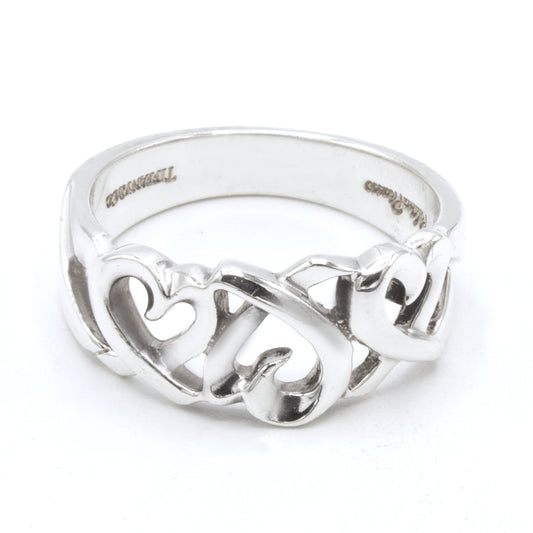 Tiffany & Co Triple Rubbing Heart ring