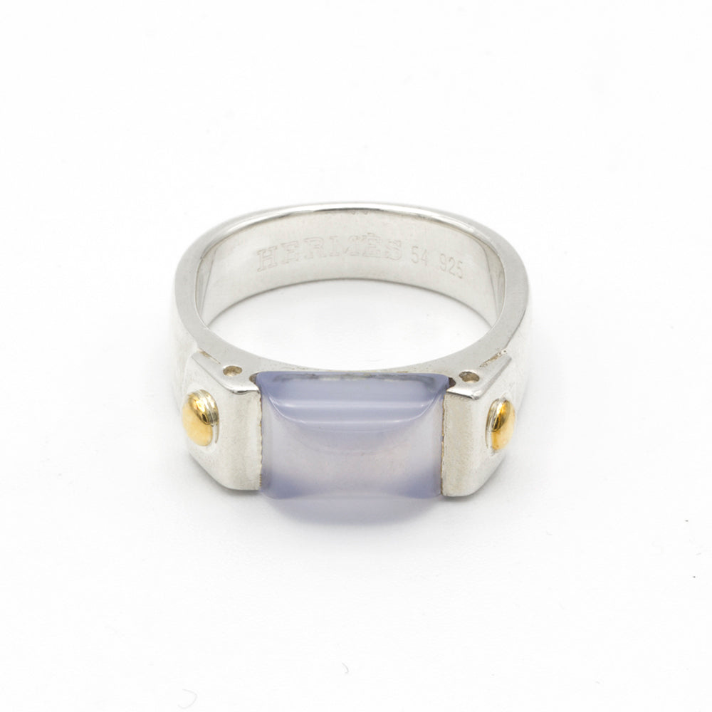 Hermes chalcedony ring SIZE 53