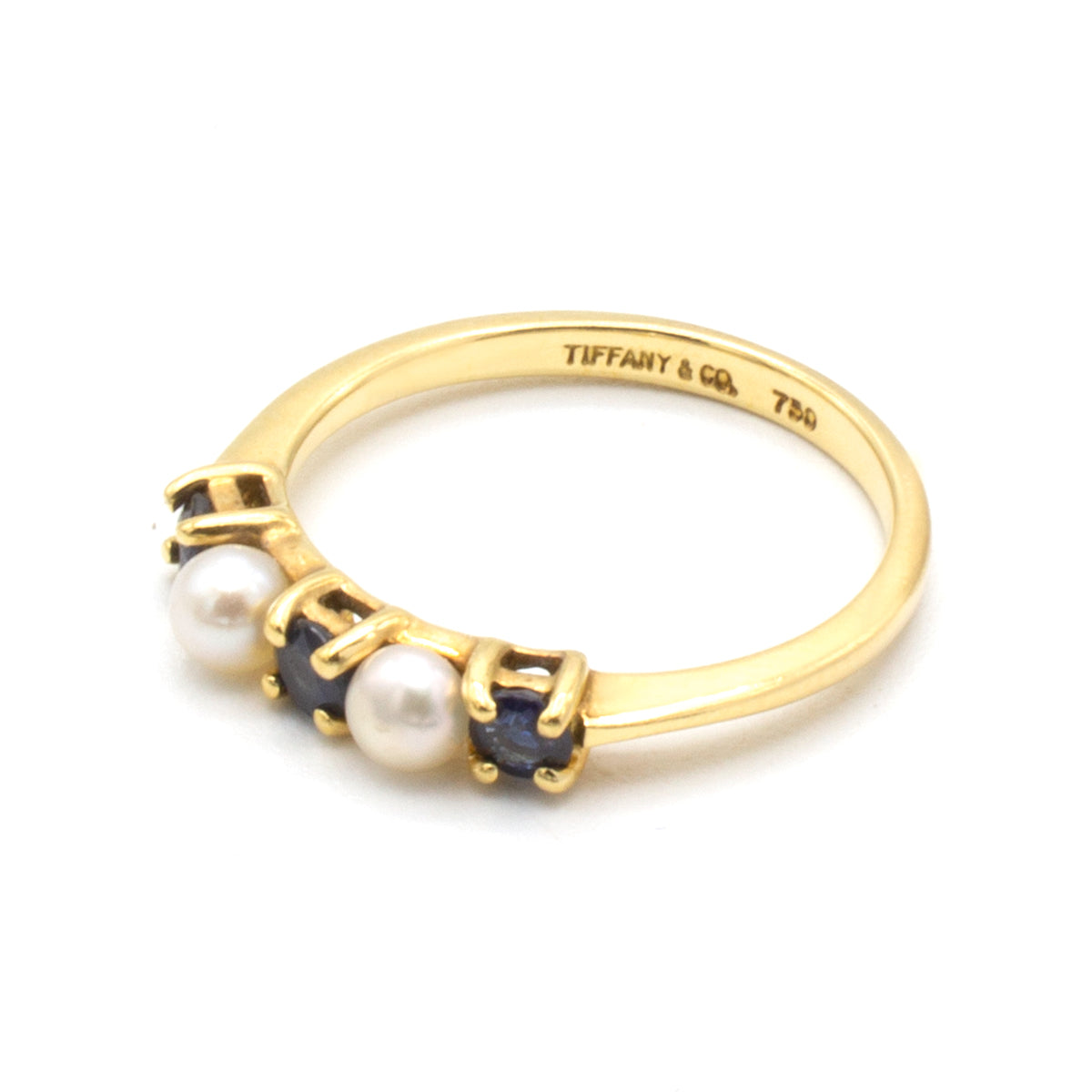 Tiffany & Co Pearl x Sapphire ring