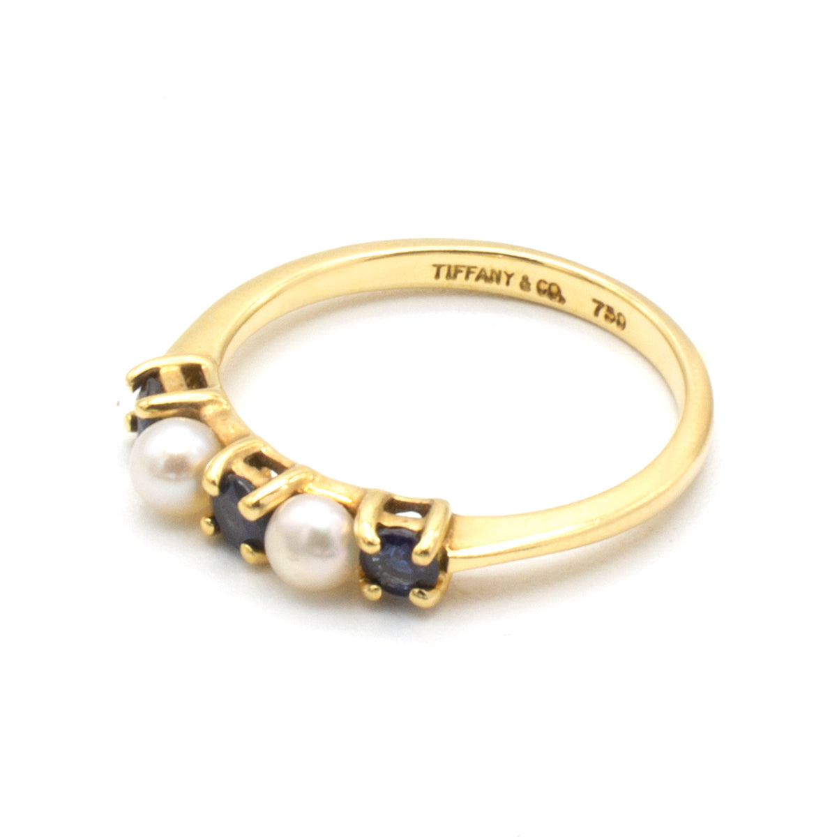 Tiffany & Co Pearl x Sapphire ring SIZE 49