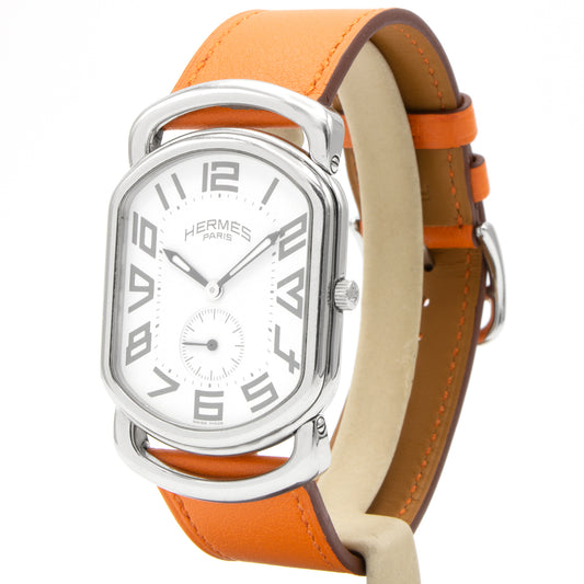 Hermès Rallye RA1.810 watch bracelet orange