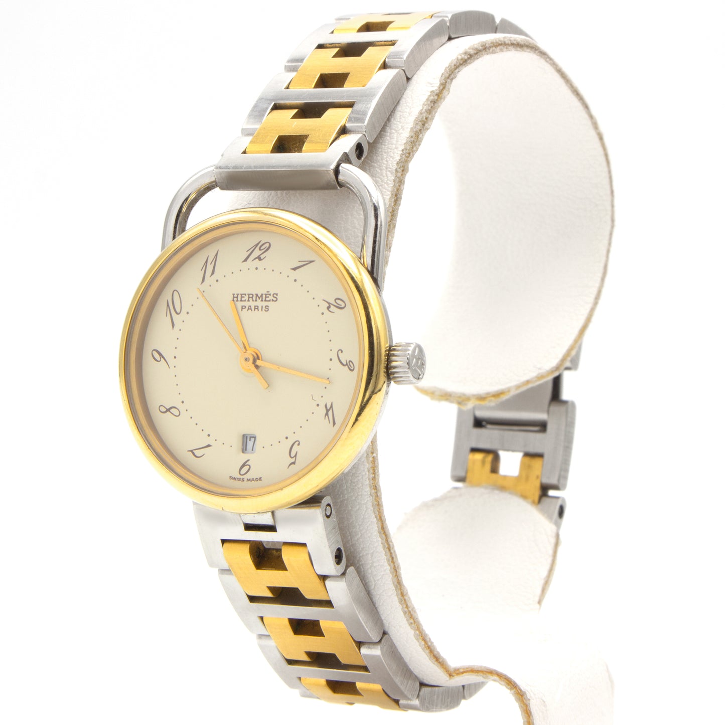 Hermes Arceau lady's watch 25mm w/ calendar