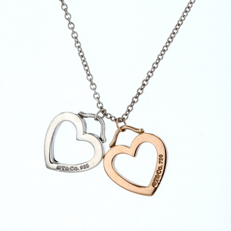 Tiffany & Co Twin Sentimental heart necklace