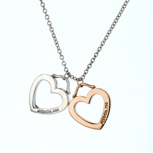 Tiffany & Co Twin Sentimental heart necklace