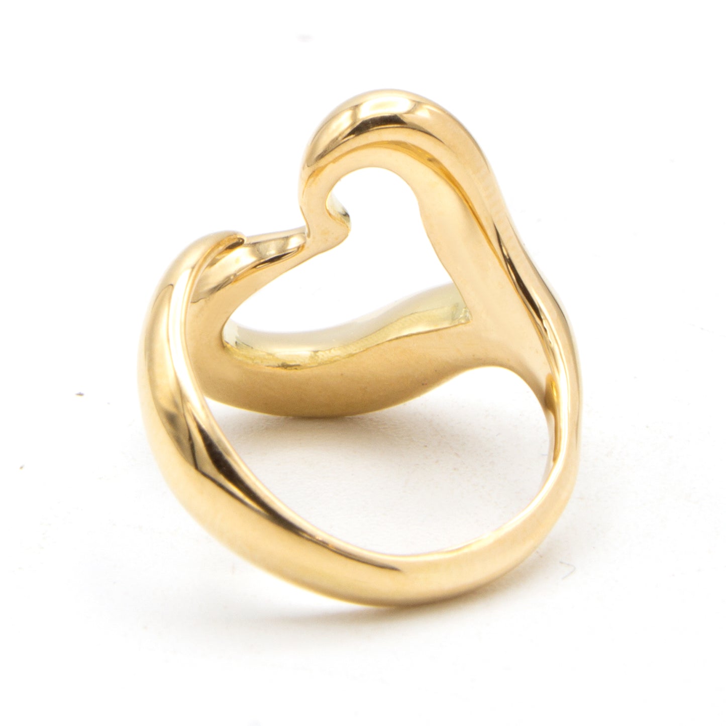 Tiffany & Co Open Heart 18K ring Sz 48