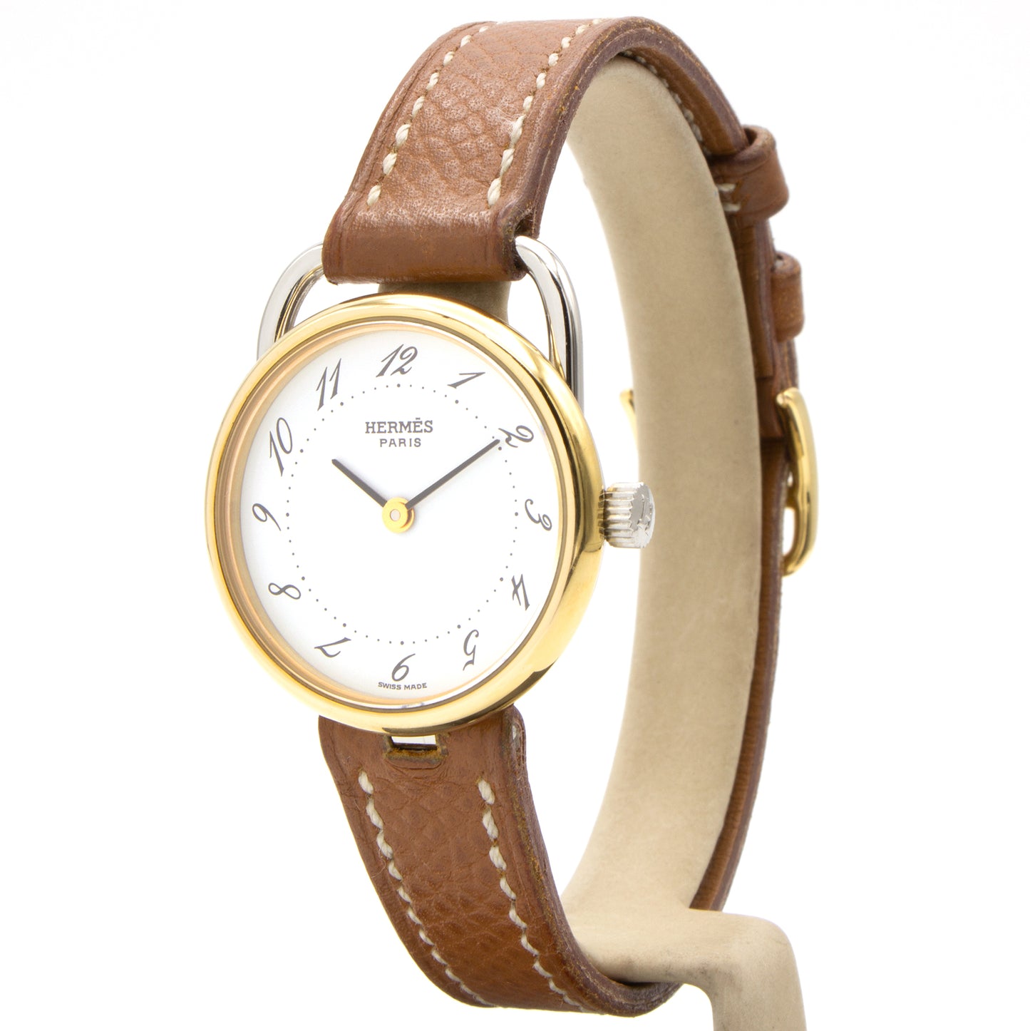 Hermès Arceau 25mm watch epsom gold