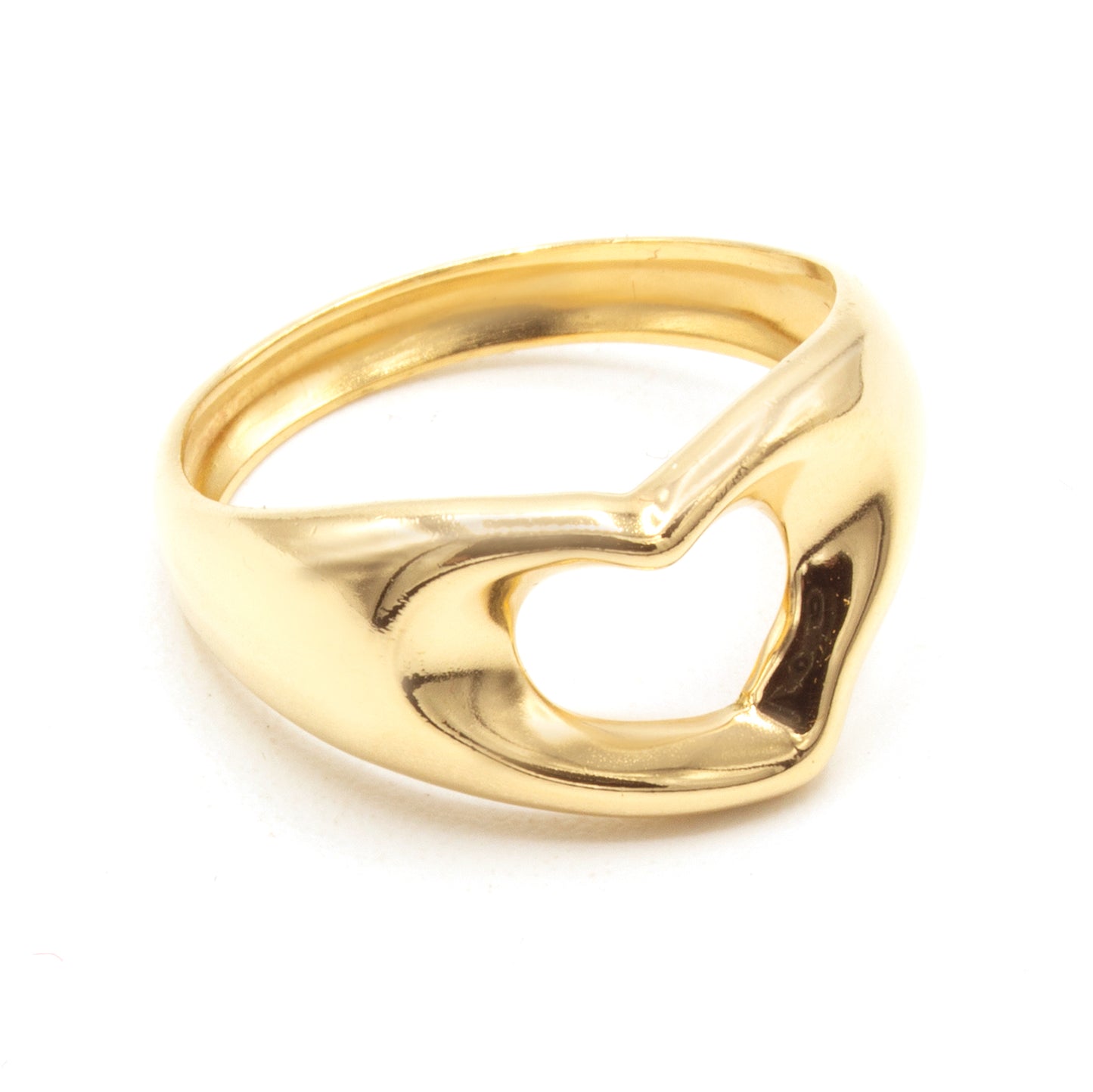 Tiffany & Co Elsa Peretti curved heart ring SIZE 50