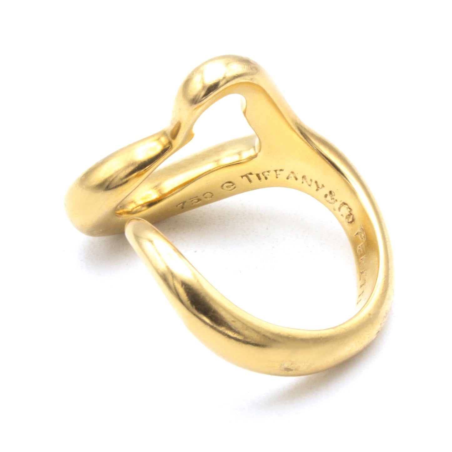 Tiffany & Co Open Heart 18K ring SIZE 50