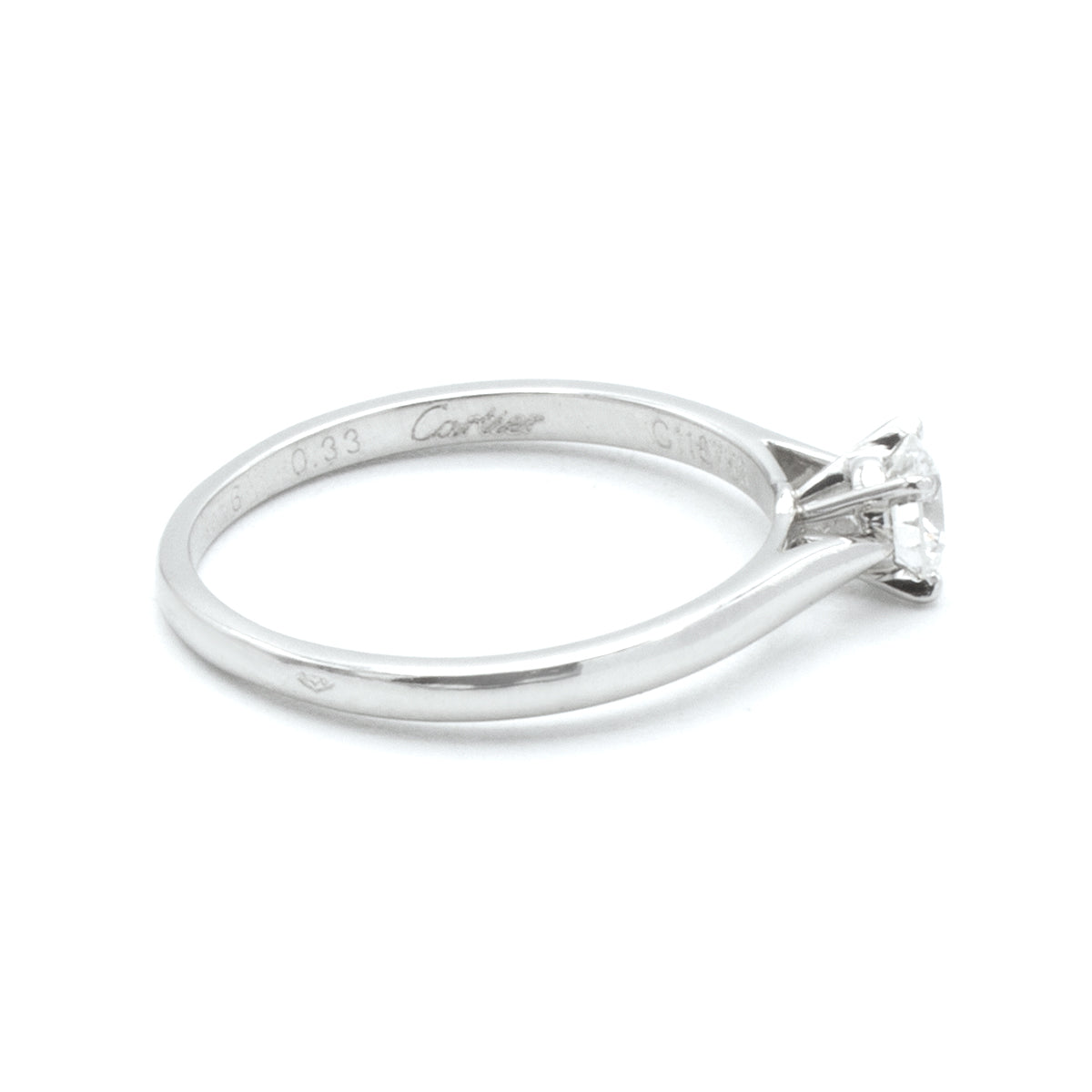 Cartier Solitaire ring 0,33ct Sz 52