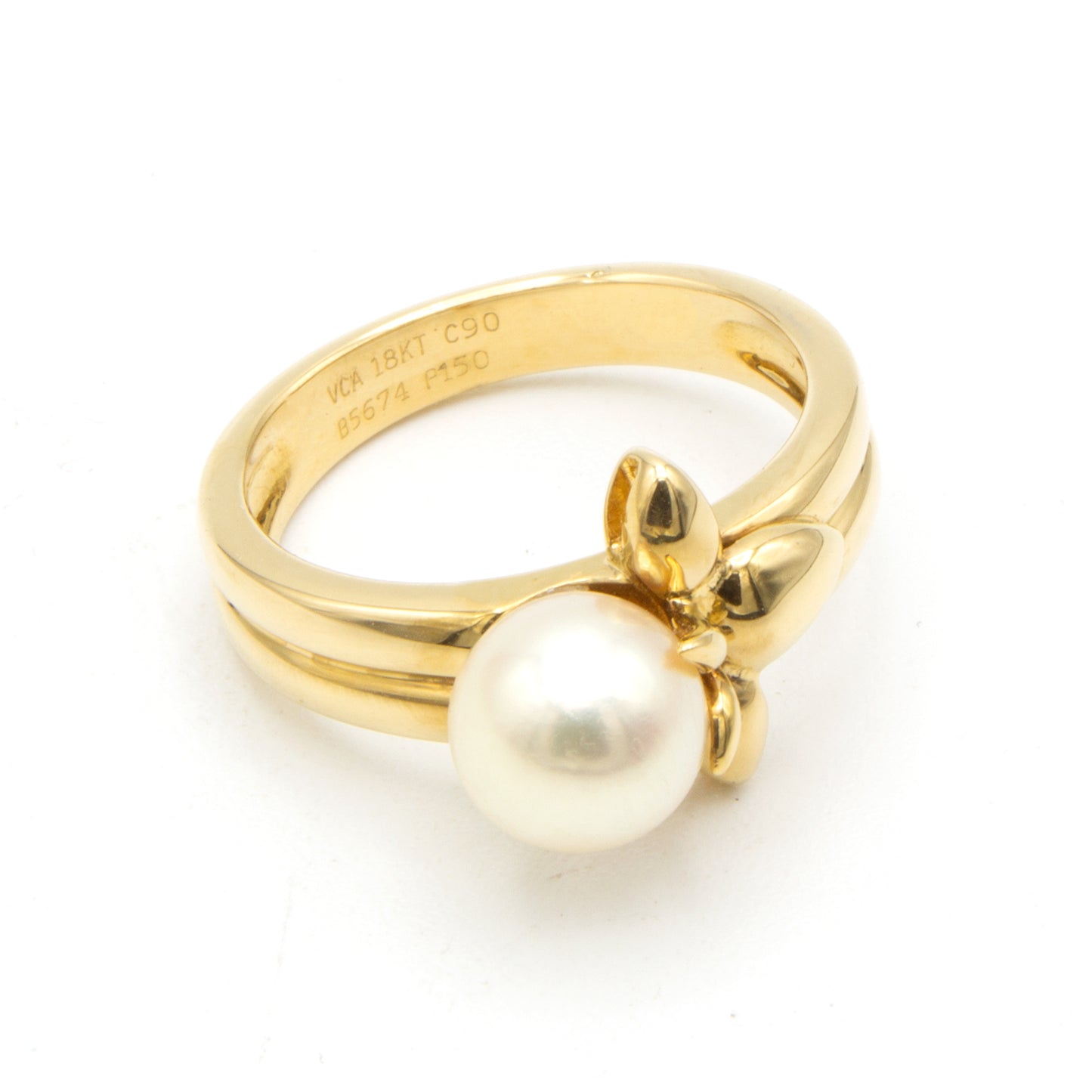 Van Cleef & Arpels pearl ring Sz 50