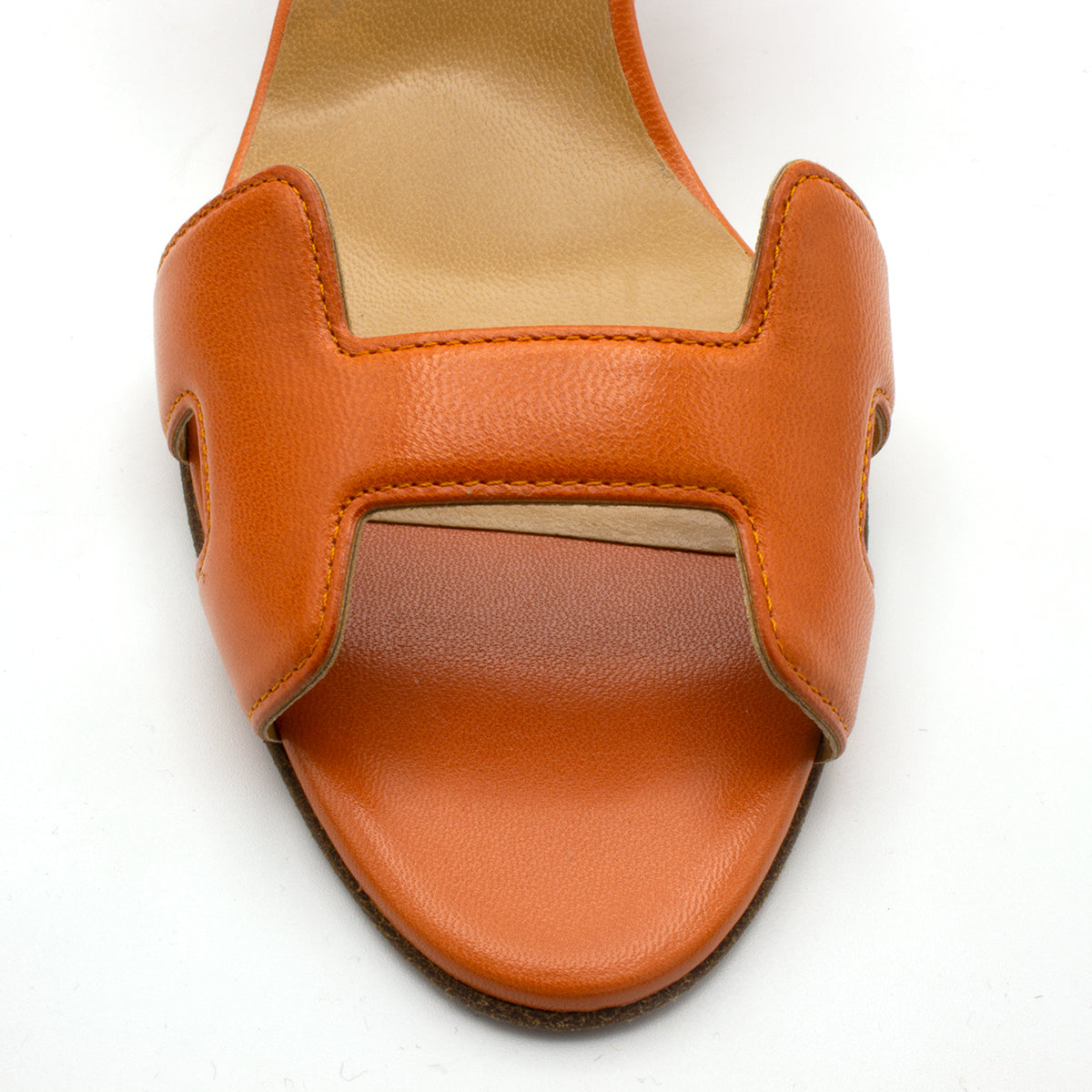 Hermes sandals orange shoes