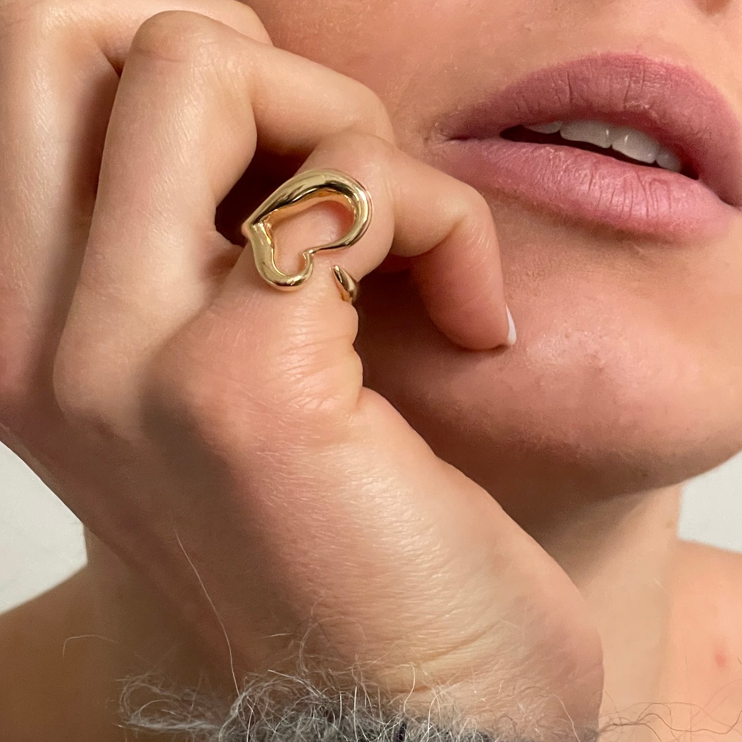 Tiffany Open Heart 18K ring SIZE 50,5
