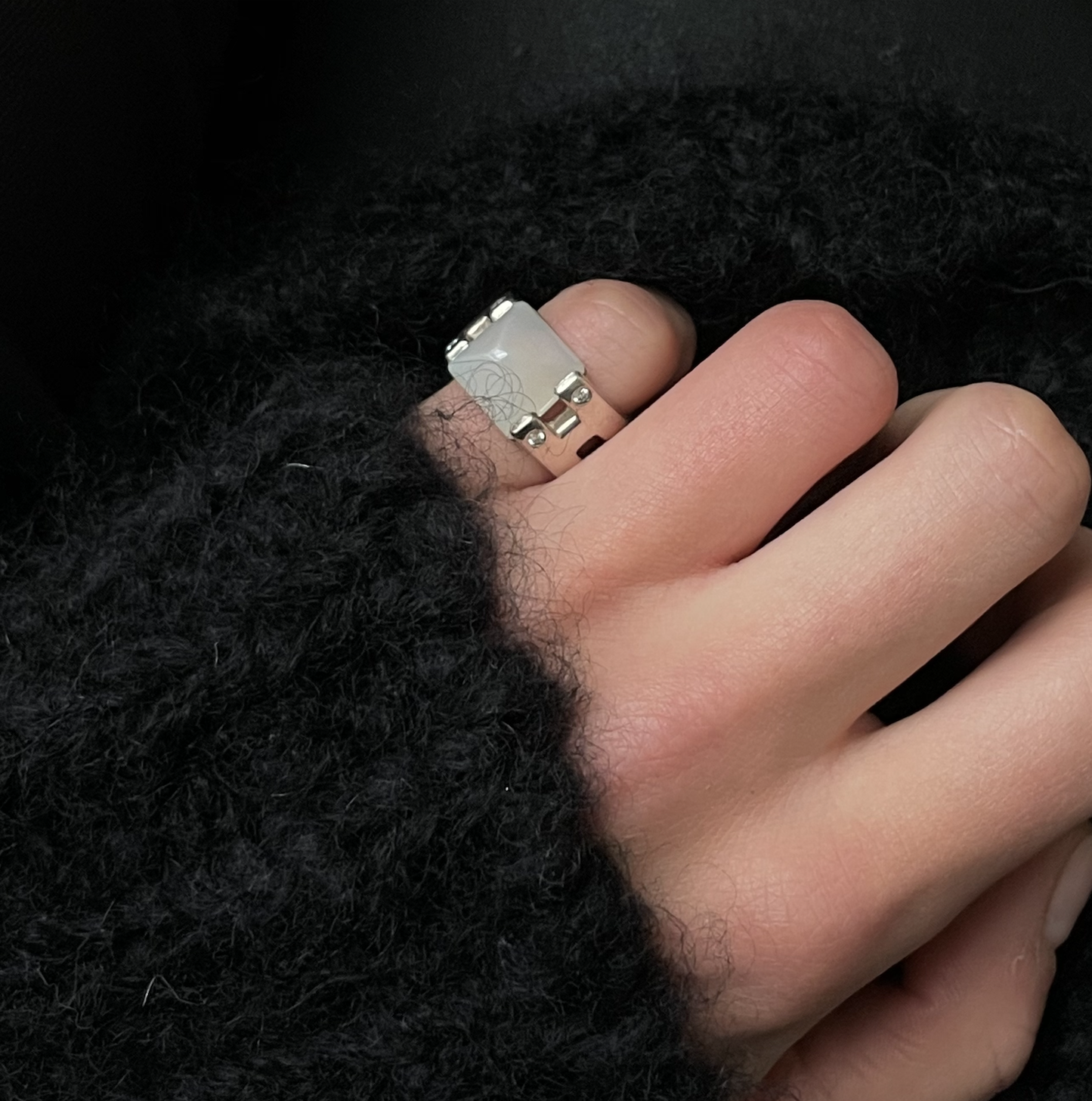 Hermès Moonstone ring