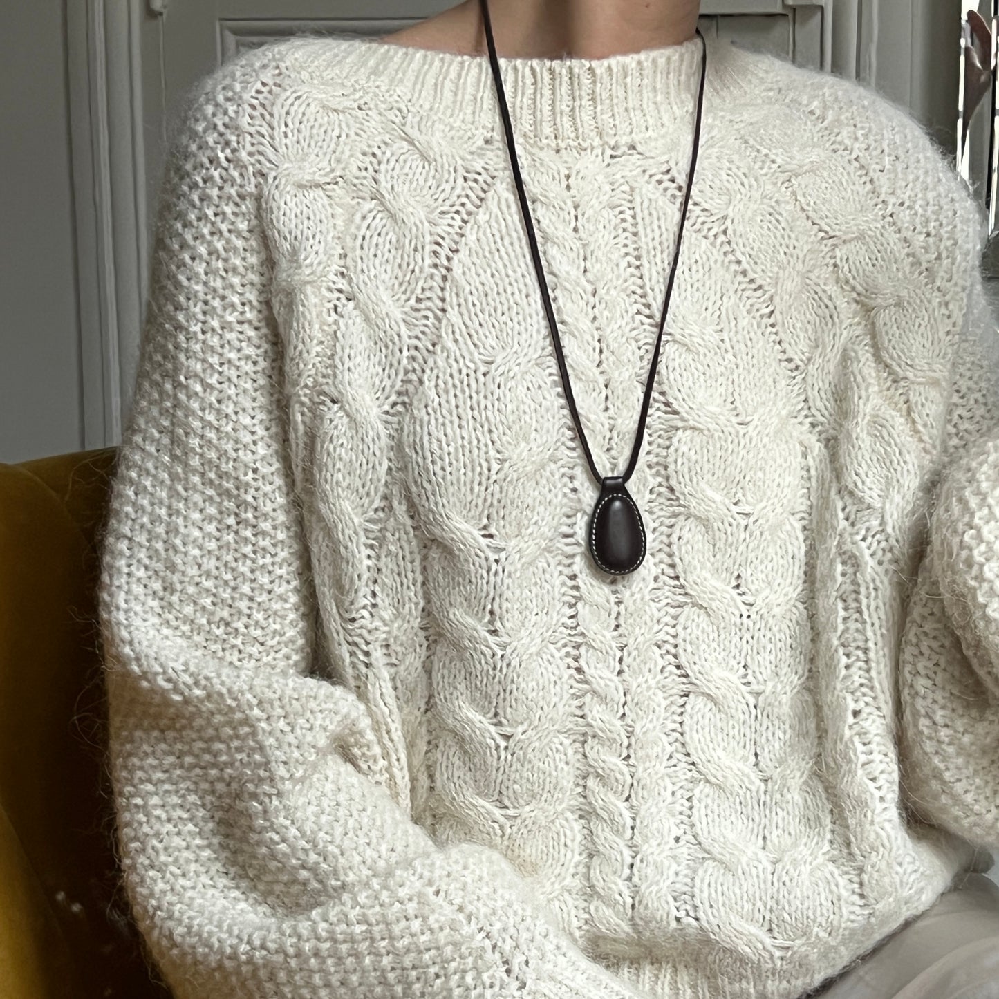Hermès Leather necklace