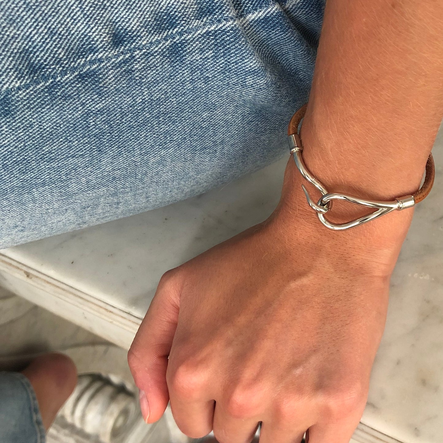 Hermès Jumbo silver bracelet