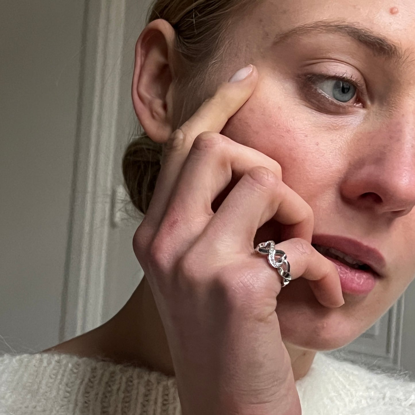 Tiffany & Co Double Loving Heart ring SIZE 49