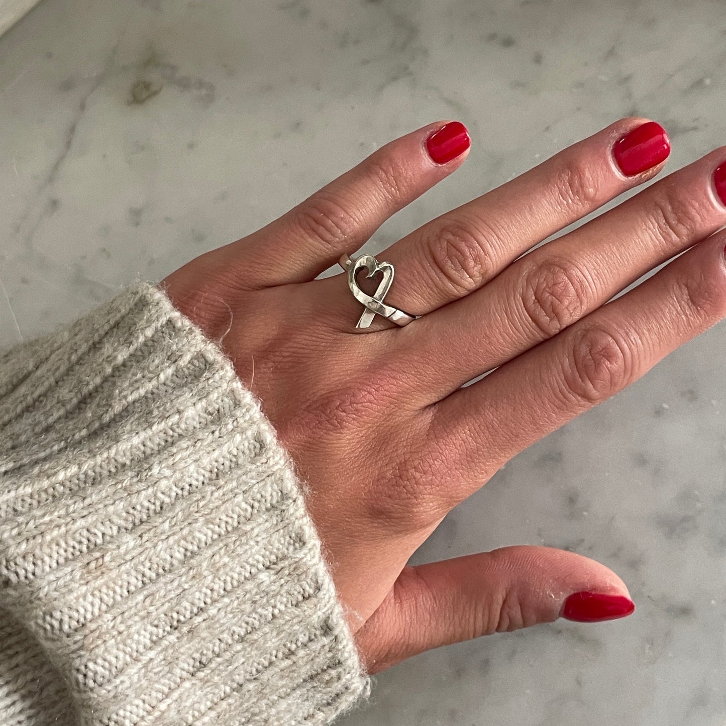 Tiffany & Co Loving Heart ring SIZE 49